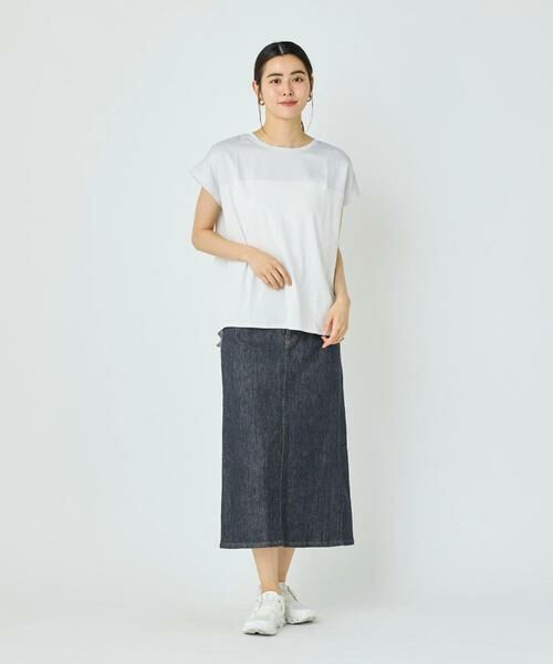 I.T.'S. international / イッツインターナショナル タンクトップ | サテン切り替えドルマンプルオーバー《スビン綿MIXフライス》 | 詳細14