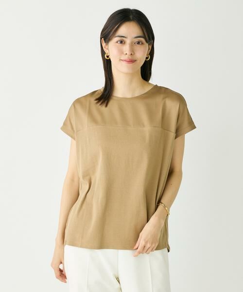 I.T.'S. international / イッツインターナショナル タンクトップ | サテン切り替えドルマンプルオーバー《スビン綿MIXフライス》 | 詳細16