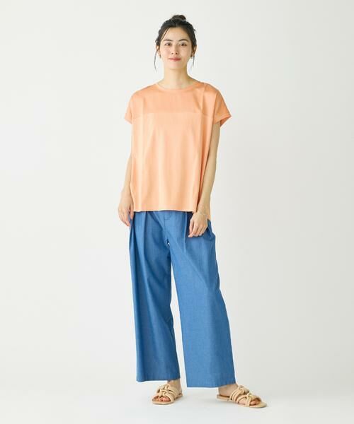 I.T.'S. international / イッツインターナショナル タンクトップ | サテン切り替えドルマンプルオーバー《スビン綿MIXフライス》 | 詳細20