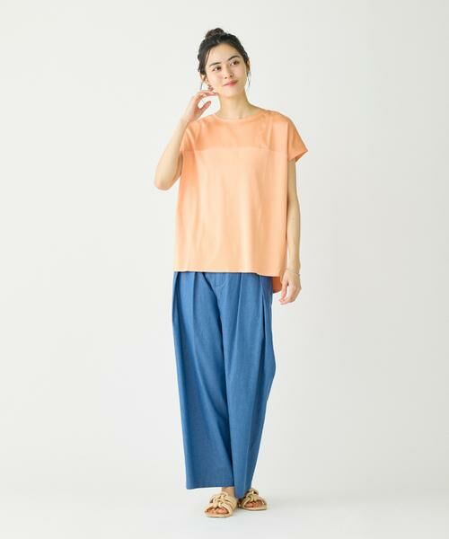 I.T.'S. international / イッツインターナショナル タンクトップ | サテン切り替えドルマンプルオーバー《スビン綿MIXフライス》 | 詳細21