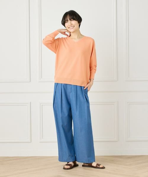 I.T.'S. international / イッツインターナショナル ニット・セーター | ホールガーメントVネックニット《Cuoo》 | 詳細23