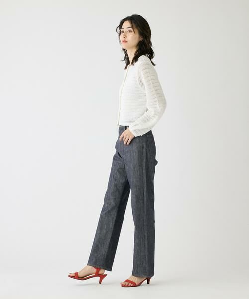 I.T.'S. international / イッツインターナショナル カーディガン・ボレロ | 透かし柄クルーネックカーディガン | 詳細4