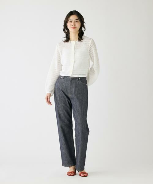 I.T.'S. international / イッツインターナショナル カーディガン・ボレロ | 透かし柄クルーネックカーディガン | 詳細14