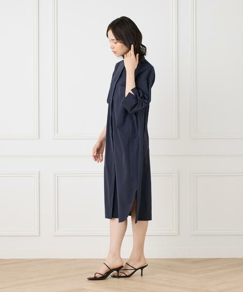 I.T.'S. international / イッツインターナショナル ミニ丈・ひざ丈ワンピース | バンドカラーツイストスリーブワンピース | 詳細4