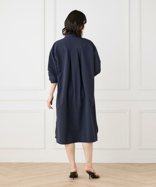 I.T.'S. international / イッツインターナショナル ミニ丈・ひざ丈ワンピース | バンドカラーツイストスリーブワンピース | 詳細5