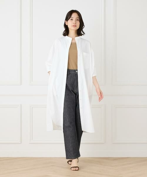 I.T.'S. international / イッツインターナショナル ミニ丈・ひざ丈ワンピース | バンドカラーツイストスリーブワンピース | 詳細6