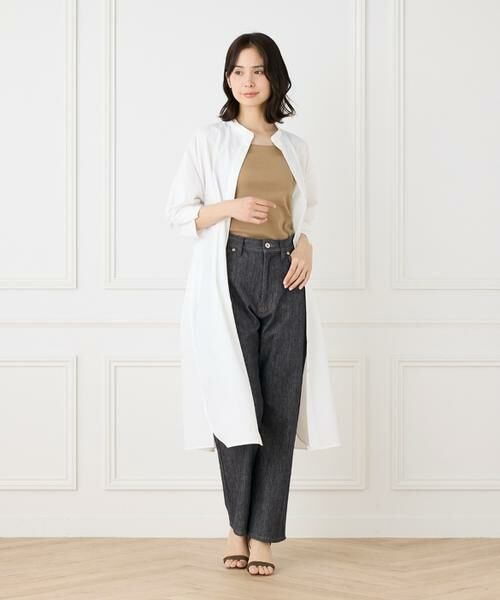 I.T.'S. international / イッツインターナショナル ミニ丈・ひざ丈ワンピース | バンドカラーツイストスリーブワンピース | 詳細7