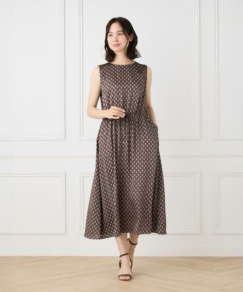 I.T.'S. international / イッツインターナショナル ミニ丈・ひざ丈ワンピース | ノースリーブギャザーワンピース | 詳細2