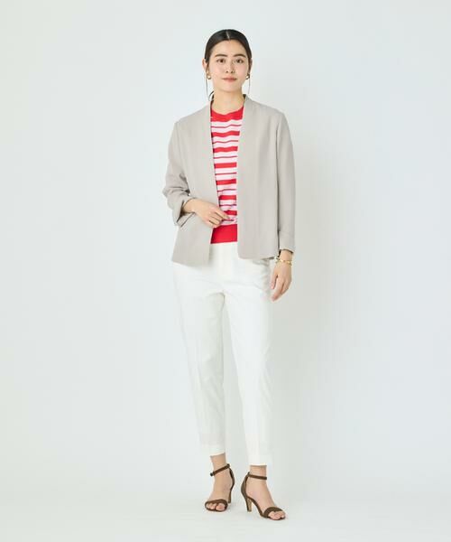 I.T.'S. international / イッツインターナショナル ノーカラージャケット | バックサテンノーカラージャケット | 詳細5