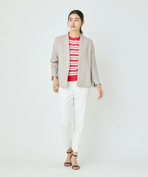 I.T.'S. international / イッツインターナショナル ノーカラージャケット | バックサテンノーカラージャケット | 詳細6