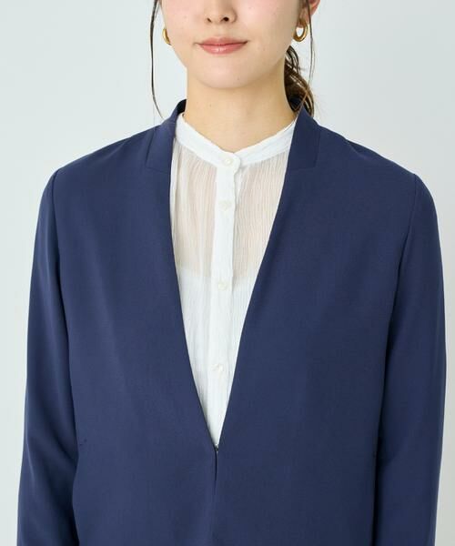 I.T.'S. international / イッツインターナショナル ノーカラージャケット | バックサテンノーカラージャケット | 詳細29