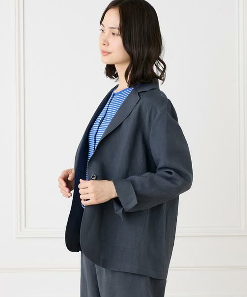 I.T.'S. international/イッツインターナショナル テンセルリネンジャケット チャコールグレー3 00 I.T.'S. international/イッツインターナショナル テンセルリネンジャケット チャコールグレー3 00