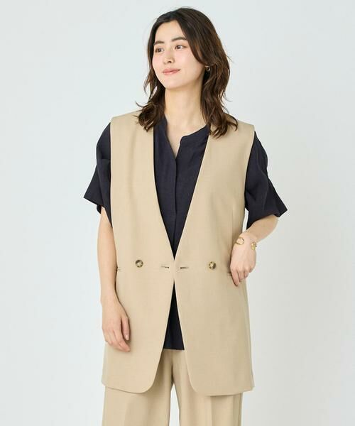 I.T.'S. international/イッツインターナショナル カラーレスジレ キャメル1 09 I.T.'S. international/イッツインターナショナル カラーレスジレ キャメル1 09