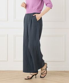 I.T.'S. international / イッツインターナショナル スラックス・ドレスパンツ | テンセルリネンセミワイドパンツ