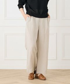 I.T.'S. international / イッツインターナショナル スラックス・ドレスパンツ | テンセルリネンセミワイドパンツ