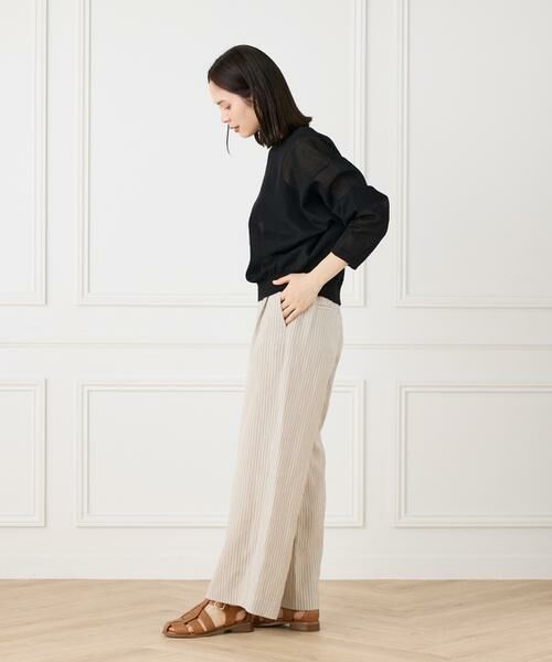 I.T.'S. international / イッツインターナショナル スラックス・ドレスパンツ | テンセルリネンセミワイドパンツ | 詳細11