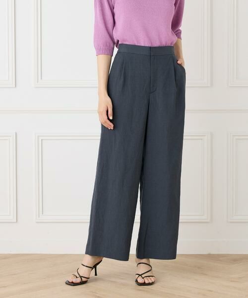 I.T.'S. international / イッツインターナショナル スラックス・ドレスパンツ | テンセルリネンセミワイドパンツ | 詳細12