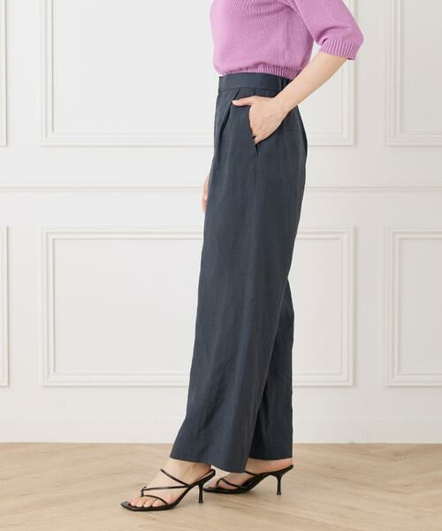 I.T.'S. international / イッツインターナショナル スラックス・ドレスパンツ | テンセルリネンセミワイドパンツ | 詳細13