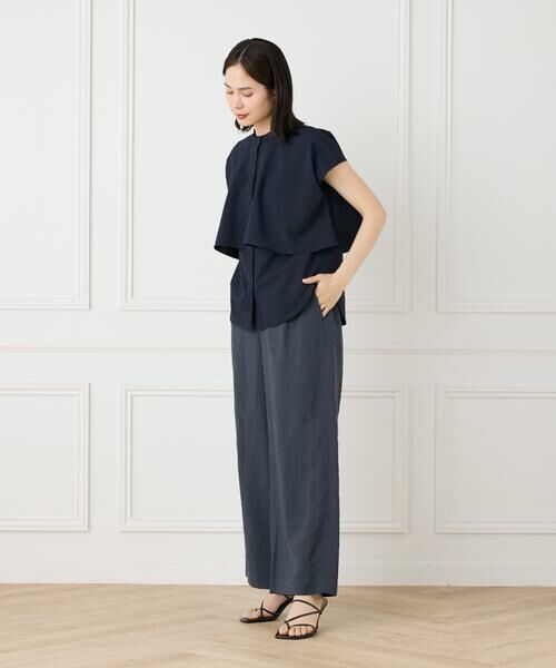 I.T.'S. international / イッツインターナショナル スラックス・ドレスパンツ | テンセルリネンセミワイドパンツ | 詳細6