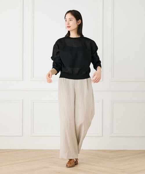 I.T.'S. international / イッツインターナショナル スラックス・ドレスパンツ | テンセルリネンセミワイドパンツ | 詳細24