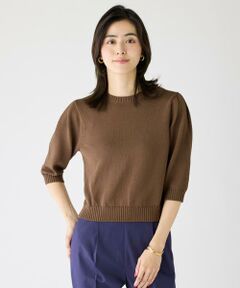 I.T.'S. international / イッツインターナショナル ニット・セーター | 5分袖ボリュームニットプルオーバー