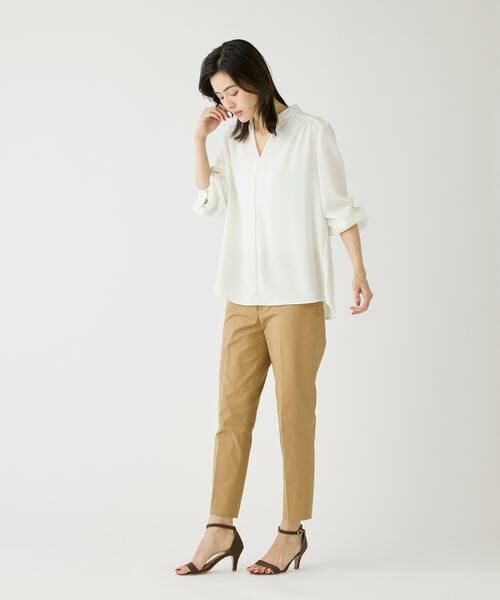 I.T.'S. international / イッツインターナショナル シャツ・ブラウス | バックサテンスタンドカラーブラウス | 詳細9