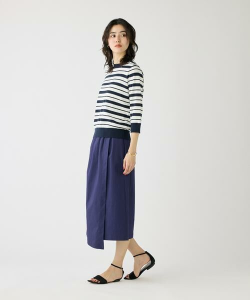 I.T.'S. international / イッツインターナショナル ニット・セーター | 5分袖ボーダークルーネックプルオーバー | 詳細3