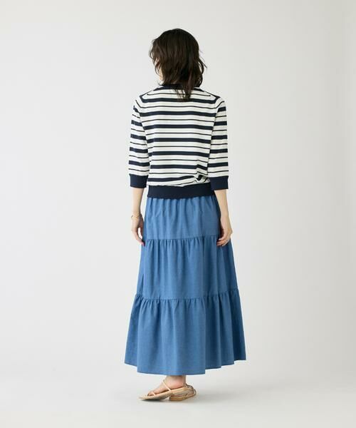 I.T.'S. international / イッツインターナショナル ニット・セーター | 5分袖ボーダークルーネックプルオーバー | 詳細6