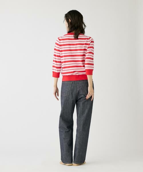 I.T.'S. international / イッツインターナショナル ニット・セーター | 5分袖ボーダークルーネックプルオーバー | 詳細8