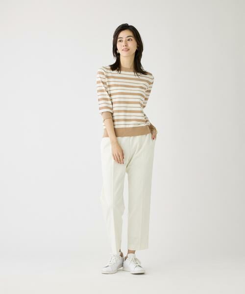 I.T.'S. international / イッツインターナショナル ニット・セーター | 5分袖ボーダークルーネックプルオーバー | 詳細25