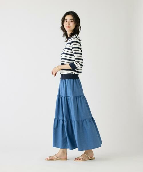 I.T.'S. international / イッツインターナショナル ニット・セーター | 5分袖ボーダークルーネックプルオーバー | 詳細19