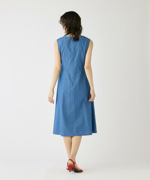 I.T.'S. international / イッツインターナショナル ミニ丈・ひざ丈ワンピース | ライトデニムウエストリボンワンピース | 詳細5