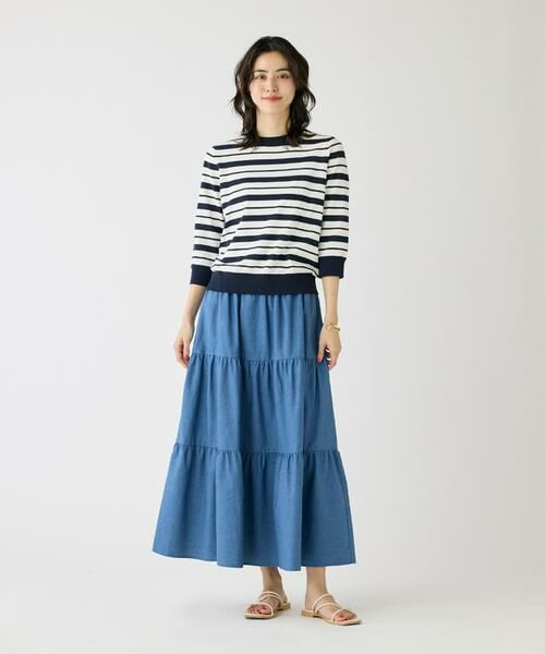 I.T.'S. international / イッツインターナショナル デニムスカート | ライトデニムティアードスカート | 詳細2
