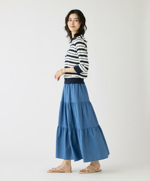 I.T.'S. international / イッツインターナショナル デニムスカート | ライトデニムティアードスカート | 詳細4