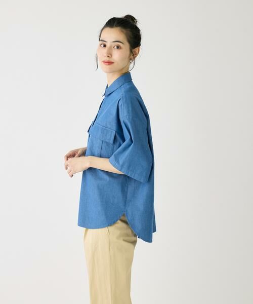 I.T.'S. international / イッツインターナショナル シャツ・ブラウス | ライトデニムワークポケットシャツ | 詳細5