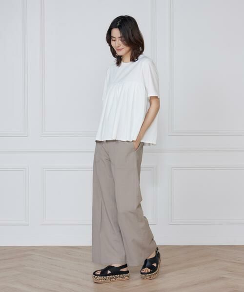 I.T.'S. international / イッツインターナショナル Tシャツ | タックギャザー切り替えトップス | 詳細10