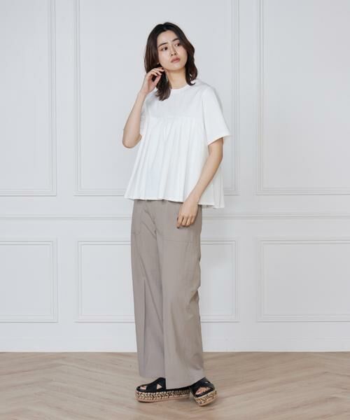 I.T.'S. international / イッツインターナショナル Tシャツ | タックギャザー切り替えトップス | 詳細11