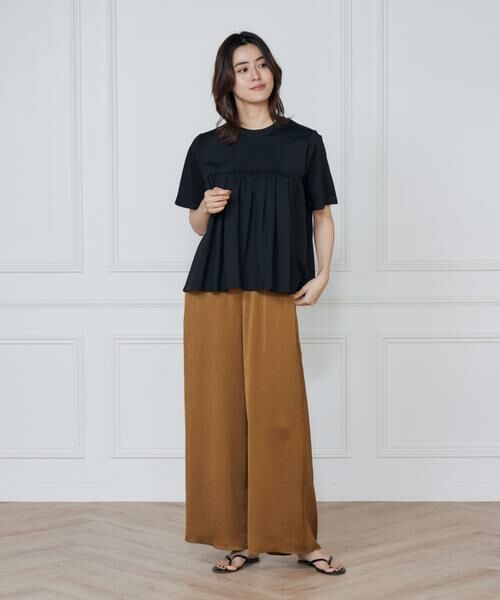 I.T.'S. international / イッツインターナショナル Tシャツ | タックギャザー切り替えトップス | 詳細12