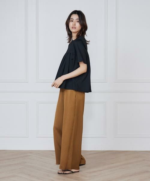 I.T.'S. international / イッツインターナショナル Tシャツ | タックギャザー切り替えトップス | 詳細13