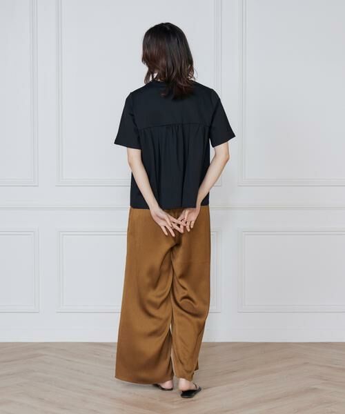 I.T.'S. international / イッツインターナショナル Tシャツ | タックギャザー切り替えトップス | 詳細14