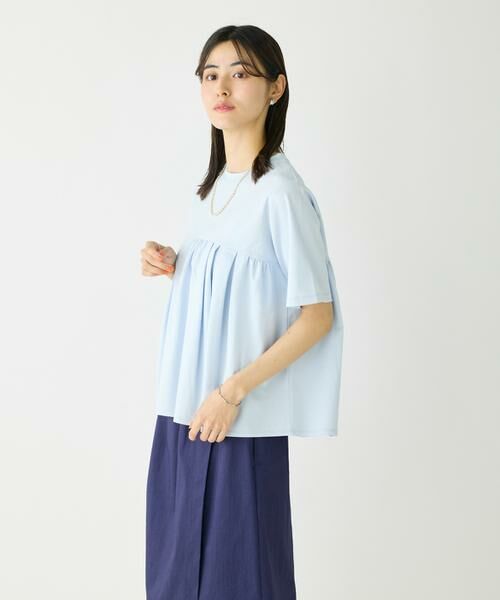 I.T.'S. international / イッツインターナショナル Tシャツ | タックギャザー切り替えトップス | 詳細15