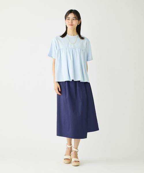 tシャツ タックギャザー切り替えトップス レディース セール】 タックギャザー切り替えトップス （Tシャツ）｜I.T.'S