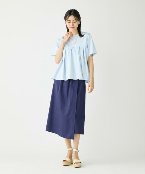 I.T.'S. international / イッツインターナショナル Tシャツ | タックギャザー切り替えトップス | 詳細18