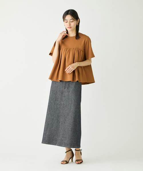 I.T.'S. international / イッツインターナショナル Tシャツ | タックギャザー切り替えトップス | 詳細22