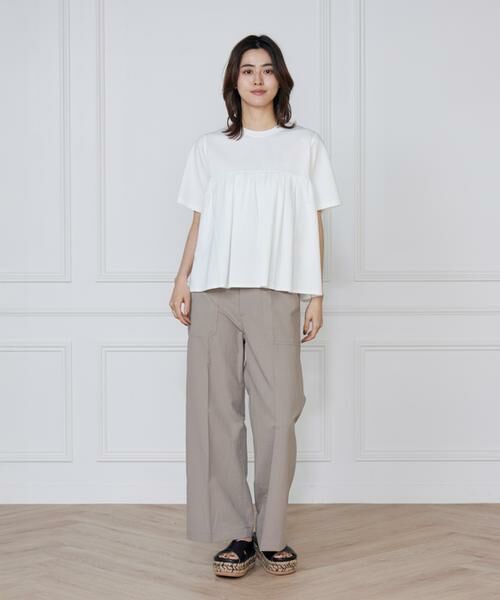 I.T.'S. international / イッツインターナショナル Tシャツ | タックギャザー切り替えトップス | 詳細24