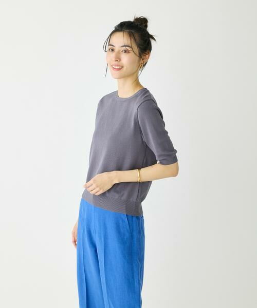 I.T.'S. international / イッツインターナショナル ニット・セーター | クルーネック5分袖ニット《ガスコットン》 | 詳細15