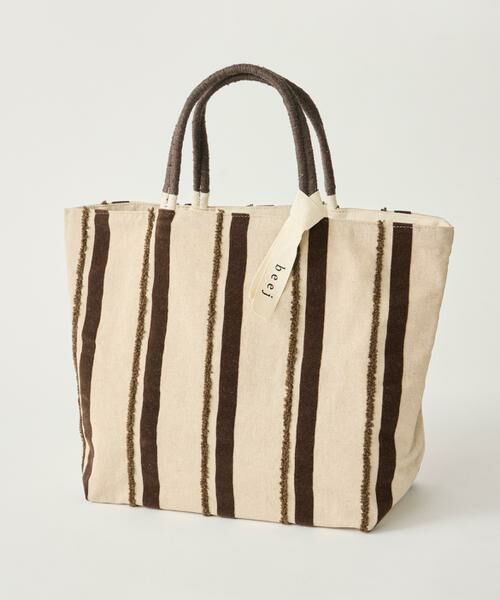Embroidery & Flocky Big tote bag《beej》 （トートバッグ