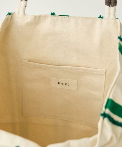 Embroidery & Flocky Big tote bag《beej》 （トートバッグ