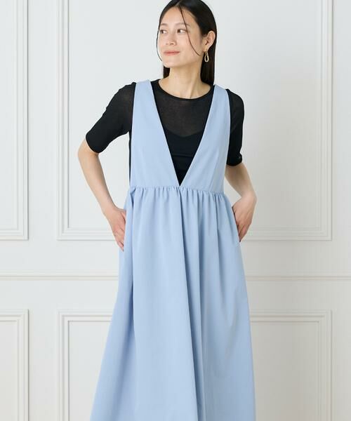 I.T.'S. international / イッツインターナショナル ミニ丈・ひざ丈ワンピース | Vラインワンピース | 詳細1