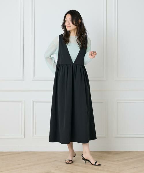 I.T.'S. international / イッツインターナショナル ミニ丈・ひざ丈ワンピース | Vラインワンピース | 詳細10